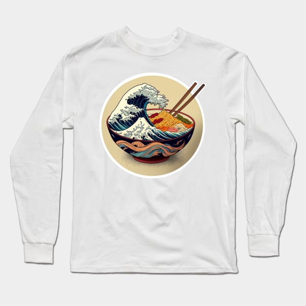 Hokusai Ramen Long Sleeve T-Shirt by BankaiChu